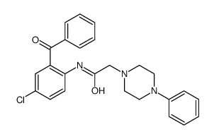 N-(2-benzoyl-4-chlorophenyl)-2-(4-phenylpiperazin-1-yl)acetamide Structure