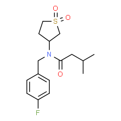 N-(1,1-dioxidotetrahydrothiophen-3-yl)-N-(4-fluorobenzyl)-3-methylbutanamide Structure