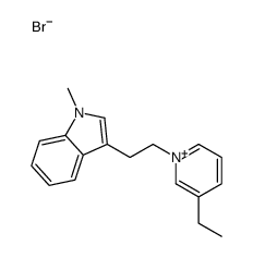 3-[2-(3-ethylpyridin-1-ium-1-yl)ethyl]-1-methylindole,bromide结构式