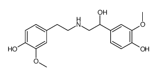 1-(4-hydroxy-3-methoxypheny)-2-((4-hydroxy-3-methoxyphenetyl)amino)ethanol Structure