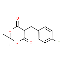 5-(4-Fluorobenzyl)-2,2-dimethyl-1,3dioxane-4,6-dione结构式