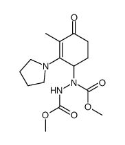 4-(N,N'-dimethoxycarbonylhydrazino)-2-methyl-3-pyrrolidin-1-ylcyclohex-2-en-1-one Structure