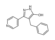 4-benzyl-5-pyridin-4-yl-1,2-dihydropyrazol-3-one结构式