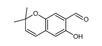 6-hydroxy-2,2-dimethylchromene-7-carbaldehyde Structure