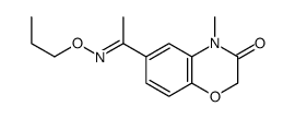 4-methyl-6-[(E)-C-methyl-N-propoxycarbonimidoyl]-1,4-benzoxazin-3-one Structure