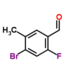 4-Bromo-2-fluoro-5-methylbenzaldehyde Structure