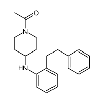 1-[4-[2-(2-phenylethyl)anilino]piperidin-1-yl]ethanone结构式