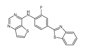 N-[4-(1,3-benzothiazol-2-yl)-2-fluorophenyl]thieno[3,2-d]pyrimidin-4-amine结构式