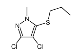 3,4-dichloro-1-methyl-5-propylsulfanylpyrazole Structure