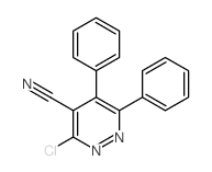 3-chloro-5,6-diphenyl-pyridazine-4-carbonitrile结构式