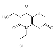 4-ethyl-2-(2-hydroxyethyl)-7-thia-2,4,10-triazabicyclo[4.4.0]dec-11-ene-3,5,9-trione Structure