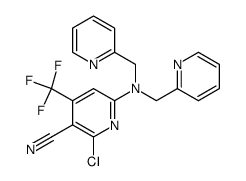 N,N-bis(2-pyridylmethyl)-6-chloro-5-cyano-4-(trifluoromethyl)-2-pyridylamine结构式