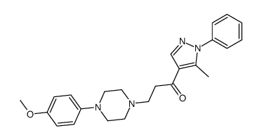 3-[4-(4-methoxy-phenyl)-piperazin-1-yl]-1-(5-methyl-1-phenyl-1H-pyrazol-4-yl)-propan-1-one Structure