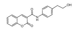 N-(4-(2-hydroxyethyl)phenyl)-2-oxo-2H-chromene-3-carboxamide结构式