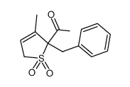 2-acetyl-2-benzyl-3-methyl-2,5-dihydrothiophene 1,1-dioxide Structure