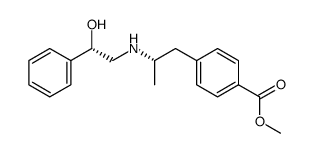 4-[(S)-2-((S)-2-Hydroxy-2-phenyl-ethylamino)-propyl]-benzoic acid methyl ester结构式