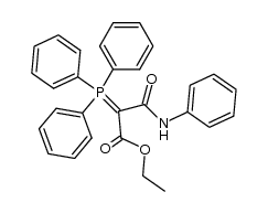 [(ethoxycarbonyl)(phenylcarbamoyl)methylene]triphenylphosphorane结构式