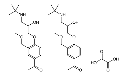 1-[4-[3-(tert-butylamino)-2-hydroxypropoxy]-3-(methoxymethyl)phenyl]ethanone,oxalic acid Structure