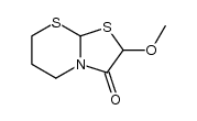 8-methoxy-5,7-dithia-1-azabicyclo[4.3.0]nonan-9-one结构式