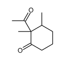 2-acetyl-2,3-dimethylcyclohexan-1-one Structure