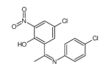 4-CHLORO-2-[1-[(4-CHLOROPHENYL)IMINO]ETHYL]-6-NITRO-PHENOL Structure