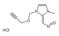 [(Z)-[1-methyl-3-(prop-2-ynoxymethyl)imidazol-2-ylidene]methyl]-oxoazanium,chloride Structure