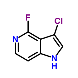 3-Chloro-4-fluoro-1H-pyrrolo[3,2-c]pyridine结构式