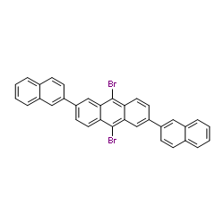 9,10-dibromo-2,6-di-2-naphthalenylAnthracene structure