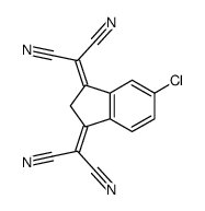 2-[5-chloro-3-(dicyanomethylidene)inden-1-ylidene]propanedinitrile结构式