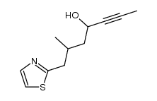 2-(2-methyl-4-hydroxy-5-heptynyl)thiazole Structure