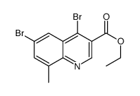 4,6-Dibromo-8-methylquinoline-3-carboxylic acid ethyl ester Structure