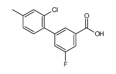 3-(2-chloro-4-methylphenyl)-5-fluorobenzoic acid结构式