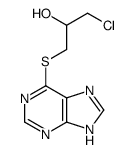 1-chloro-3-(7H-purin-6-ylsulfanyl)propan-2-ol结构式