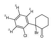 2-Bromo-2-(6-chlorophenyl)cyclohexanone-d4结构式