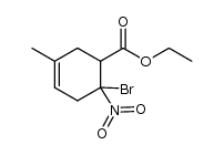 ethyl 6-bromo-3-methyl-6-nitro-3-cyclohexen-1-ylcarboxylate Structure