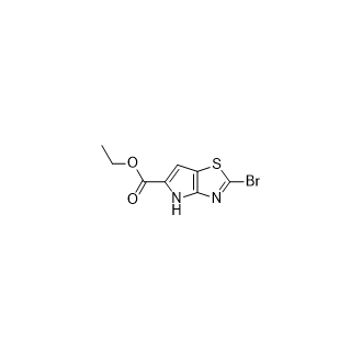 Ethyl-2-bromo-4H-pyrrolo[2, 3-d]thiazole-5-carboxylate Structure