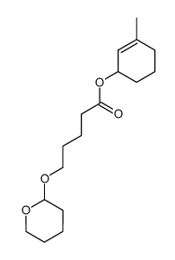 5-(Tetrahydro-pyran-2-yloxy)-pentanoic acid 3-methyl-cyclohex-2-enyl ester Structure