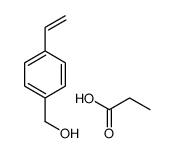 (4-ethenylphenyl)methanol,propanoic acid Structure