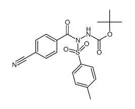 tert-butyl 2-(4-cyanobenzoyl)-2-tosylhydrazine-1-carboxylate结构式