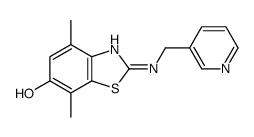 6-Benzothiazolol,4,7-dimethyl-2-[(3-pyridinylmethyl)amino]-结构式