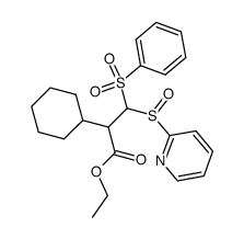 ethyl 2-cyclohexyl-3-(phenylsulfonyl)-3-(pyridin-2-ylsulfinyl)propanoate Structure