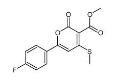 methyl 4-(methylthio)-2-oxo-6-(4-fluorophenyl)-2H-pyran-3-carboxylate结构式