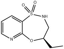 (R)-4-乙基-3,4-二氢-2H-吡啶基[2,3-B] [1,4,5]草酸二氮杂卓1,1-二氧化物结构式