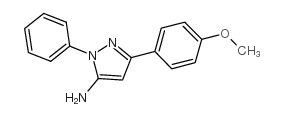 5-氨基-3-(4-甲氧苯基)-1-苯基吡唑结构式