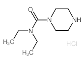 Piperazine-1-carboxylic acid diethylamide hydrochloride结构式