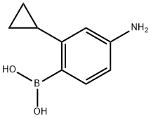 (4-amino-2-cyclopropylphenyl)boronic acid结构式