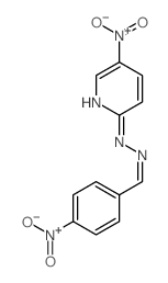 Benzaldehyde, 4-nitro-,2-(5-nitro-2-pyridinyl)hydrazone structure