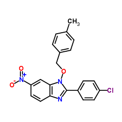 2-(4-Chlorophenyl)-1-[(4-methylbenzyl)oxy]-6-nitro-1H-benzimidazole Structure