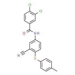 3,4-DICHLORO-N-(3-CYANO-4-[(4-METHYLPHENYL)SULFANYL]PHENYL)BENZENECARBOXAMIDE structure