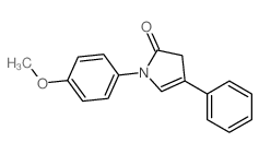 2H-Pyrrol-2-one,1,3-dihydro-1-(4-methoxyphenyl)-4-phenyl-结构式